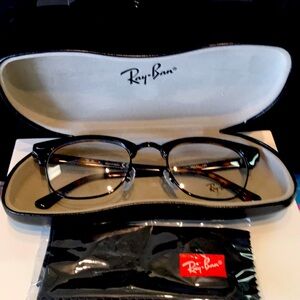 Ray-Ban Black and Gold Eyeglasses